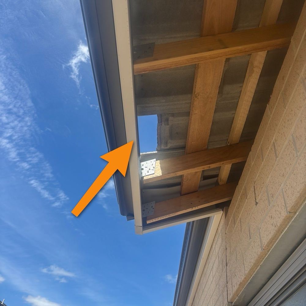 Roof tiles not seated correctly, leaving a leak path in heavy rain, Tarneit