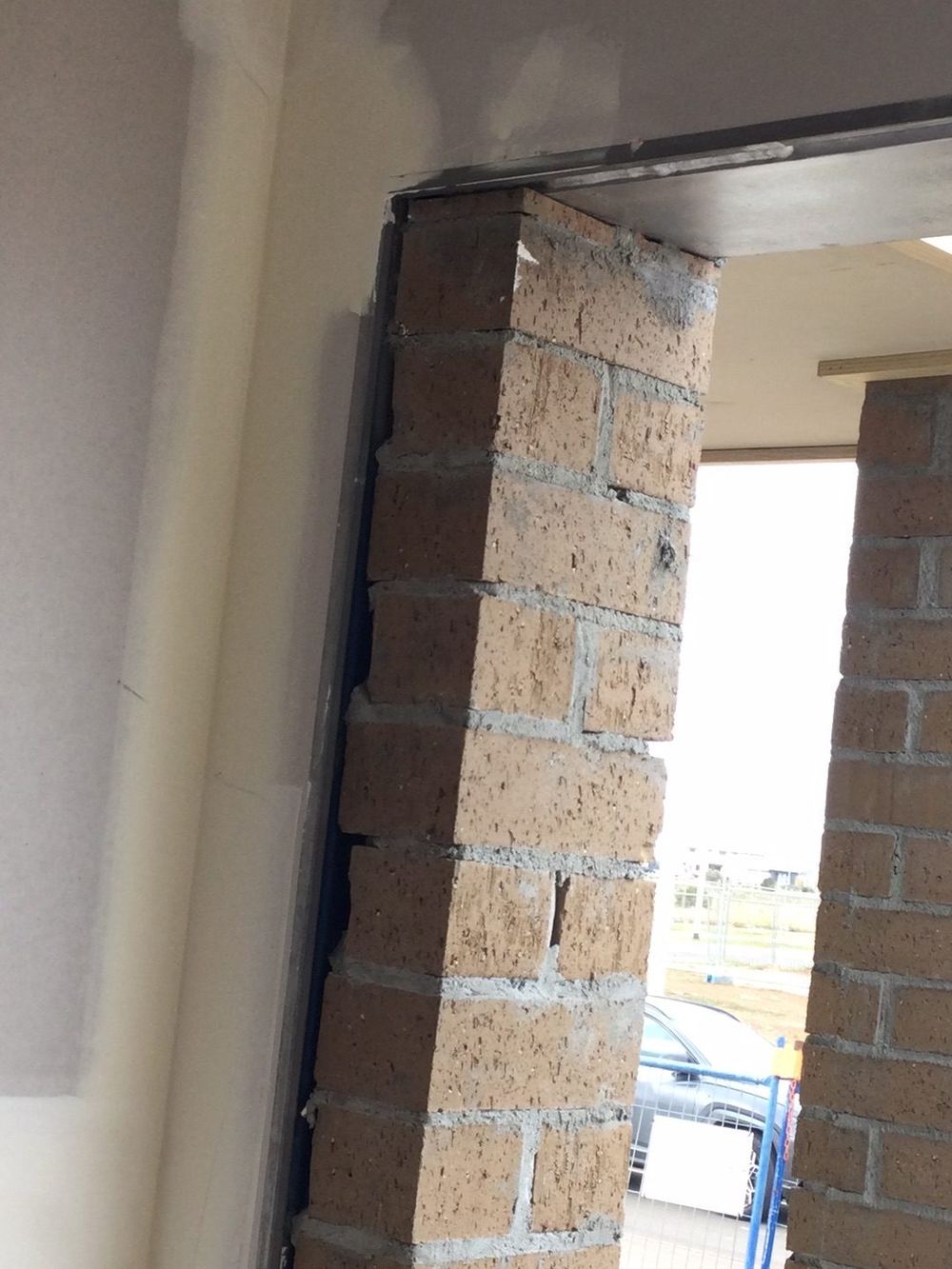 Caulking still required to close the joint, found during a building inspection in Tarneit